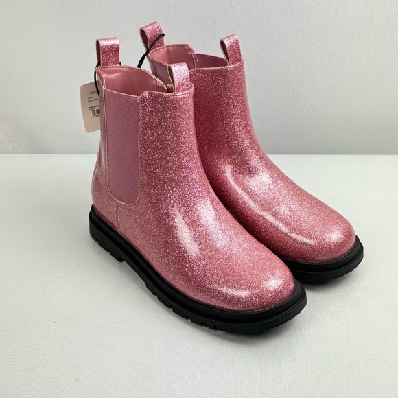 Thereabouts “Willow” Pink Glitter Kids Boots Size 4 NWT - Picture 1 of 8